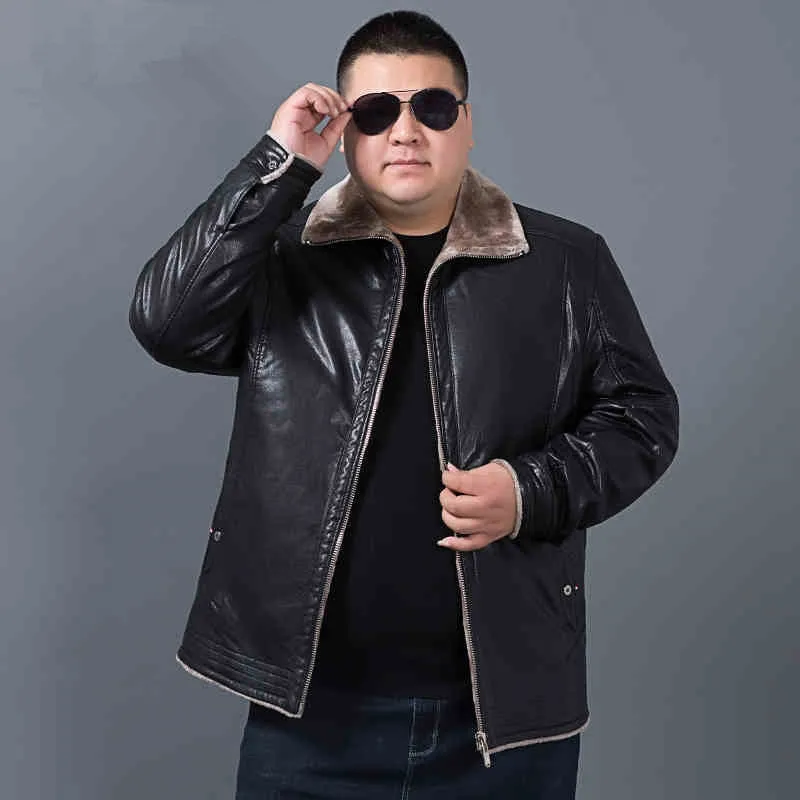 Мужская зимняя куртка из натуральной кожи размера плюс 10XL 8XL 6XL 5X брендовая одежда