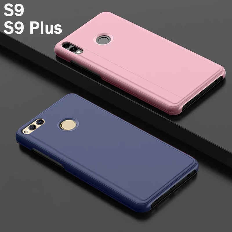 Флип-чехол для смартфона с зеркальным покрытием чехол Samsung galaxy S9 Plus S 9 S9Plus жесткие