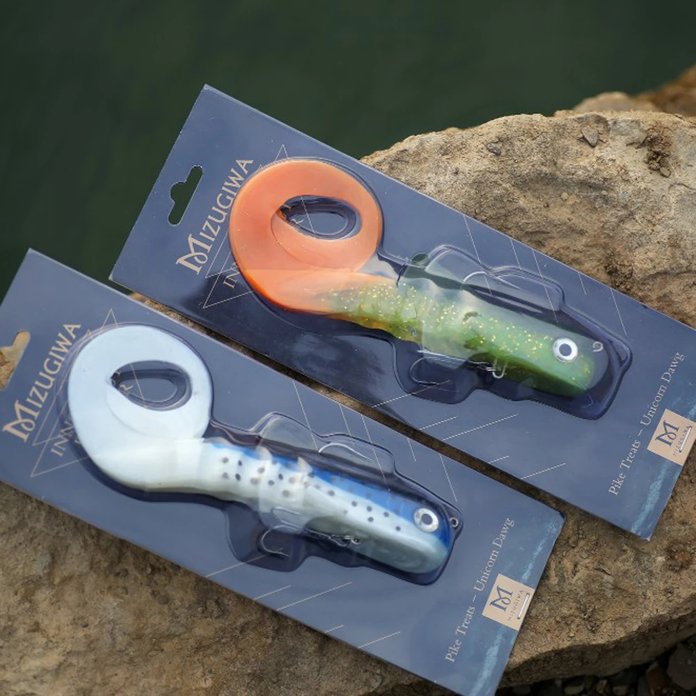 Unicorn Dawg Pike Musky Fishing Game Soft Plastic Lure 12&quot / 30cm 115g Crank Jerk Rubber Baits Leurre Souple 3/0 Treble Hooks | Спорт и