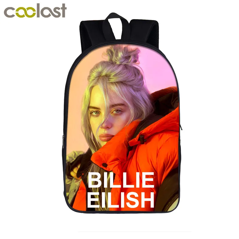16em03 Billie Eilish рюкзак для подростков мальчиков и девочек, детские школьные сумки в стиле хип-хоп, Женская Повседневная сумка, школьный рюкзак для студентов - Цвет: 16em03