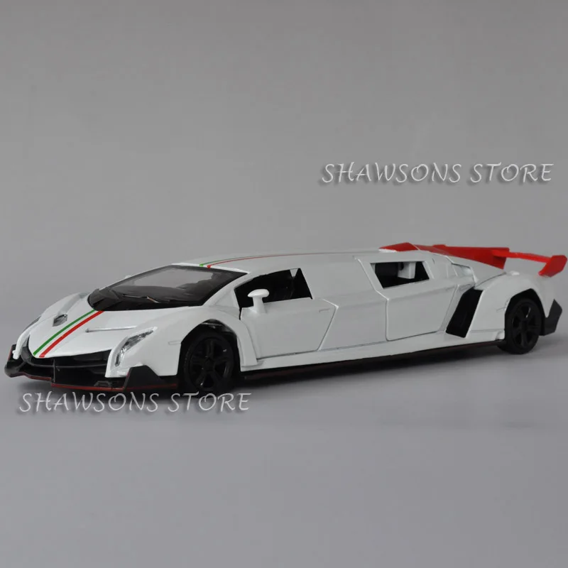 1:32 литая модель автомобиля игрушки тянущийся лимузин Lamborghin Veneno со звуком