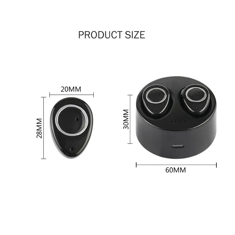 

TWS F1 Stereo Bluetooth Earphone Mini Twins Headphones earbud With Battery charger wireless with mic