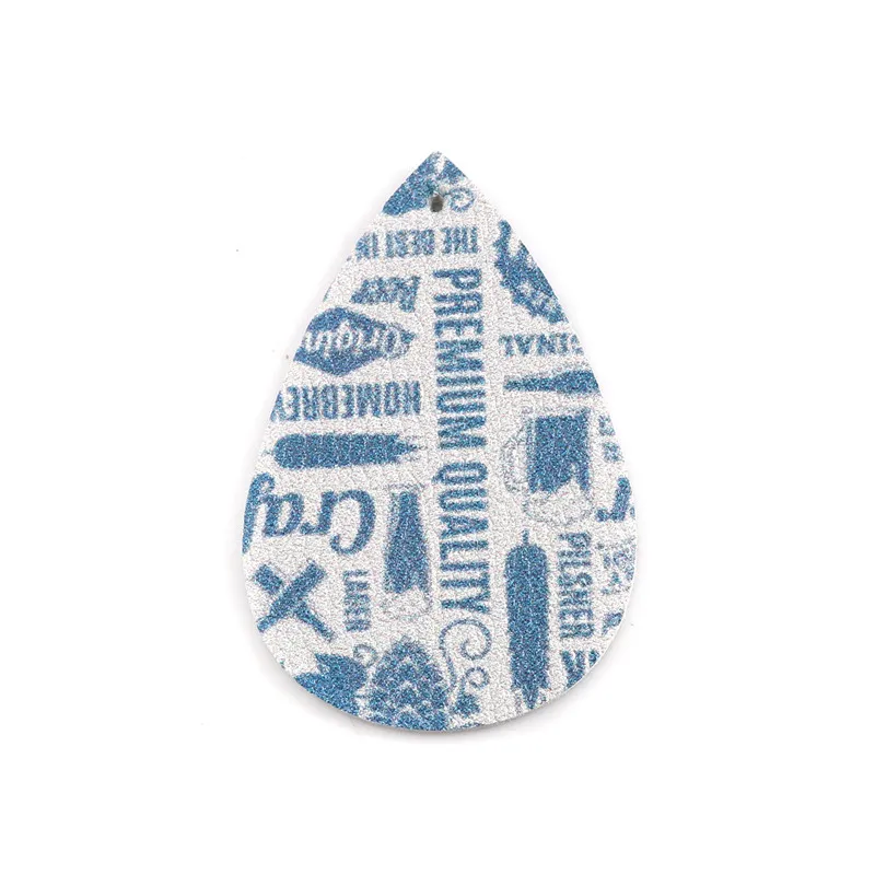 DoreenBeads ПУ кожаные подвески капли воды разноцветные ювелирные изделия фурнитура аксессуары оптом 56 мм(2 2/") x 38 мм(1 4/8"), 50 шт - Окраска металла: H