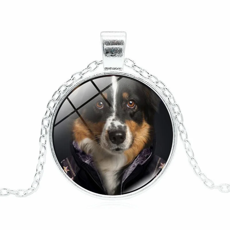 XUSHUI XJ Time драгоценный камень ожерелье кулон Ротвейлер Собака стеклянный купол
