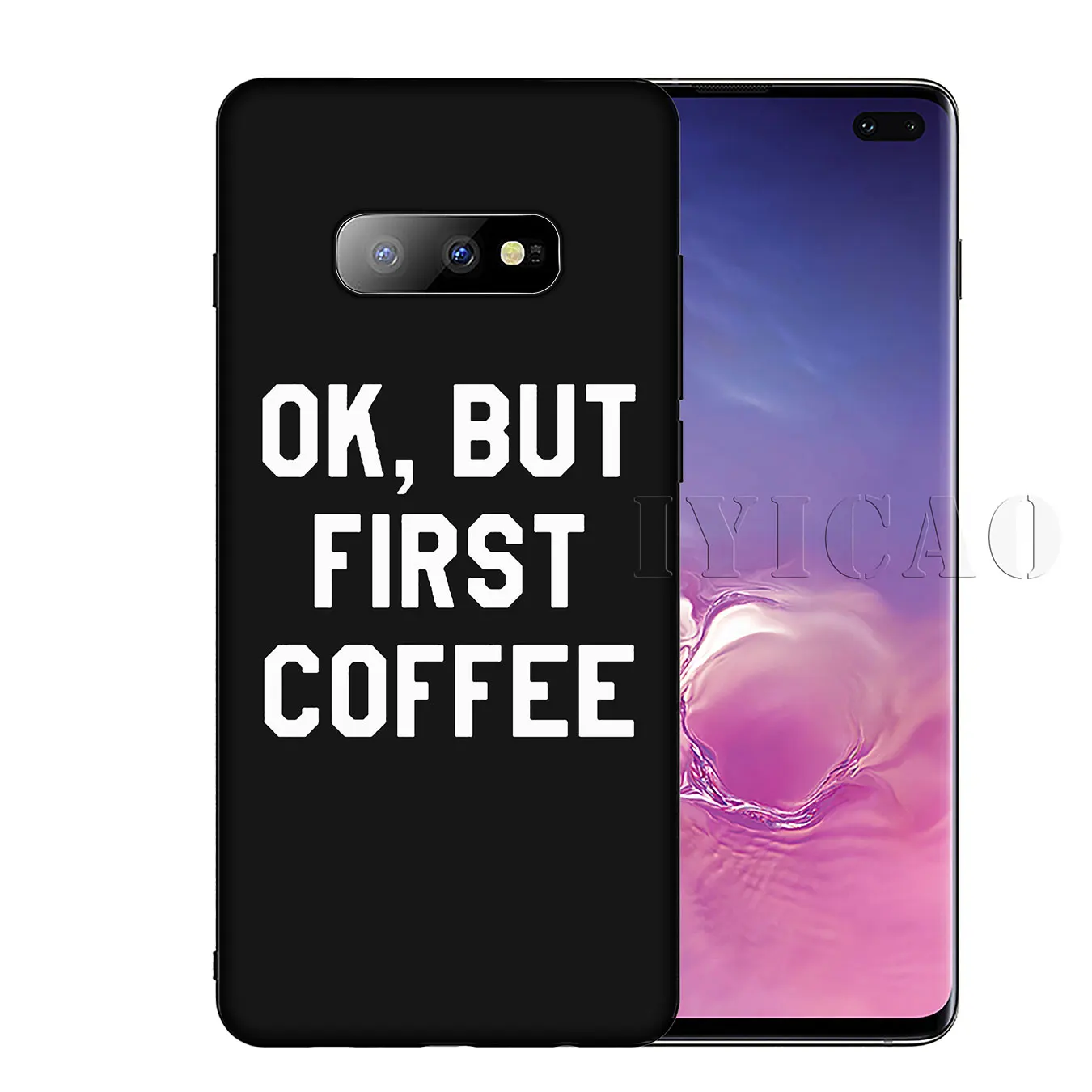 Ok But First Coffee Book Girl Soft Silicone Phone Case for Samsung Galaxy S20 Ultra S10 Lite S9 S8 Plus S6 S7 Edge S10e |