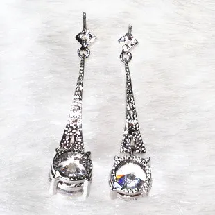 Модный Журнал серьги для невесты булавки и иглы цинковый сплав AAA циркон 26 камень