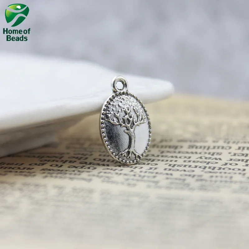 

Antique Silver Color Life Of Tree Charms Pendant For DIY 12x19mm Jewelry Making 20 Pcs/lot ZA1214