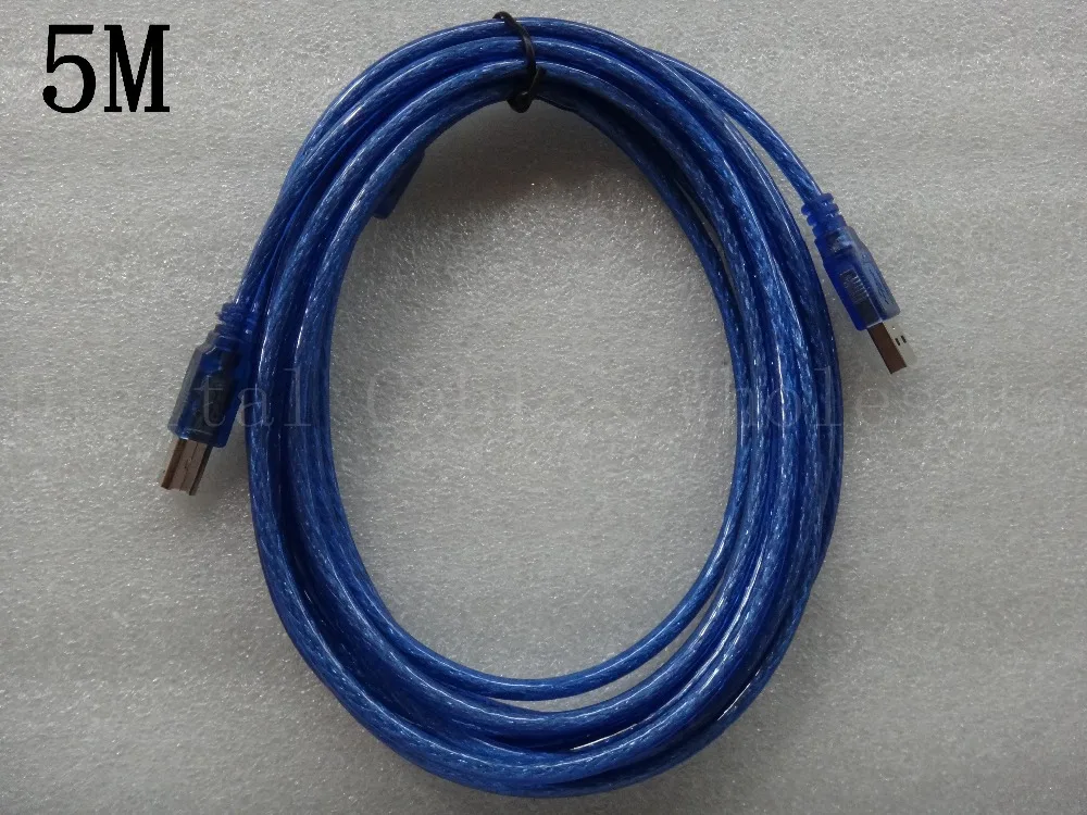 USB 2 0 Удлинительный Печатный кабель 30 см 1 5 м 3 10 OHFC медный прозрачный синий оптовый
