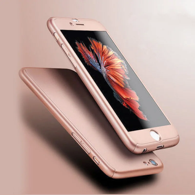 Гибридный 360 полноразмерный чехол Nanoskin + закаленное стекло для iPhone 6 6s 7 8 Plus чехлы