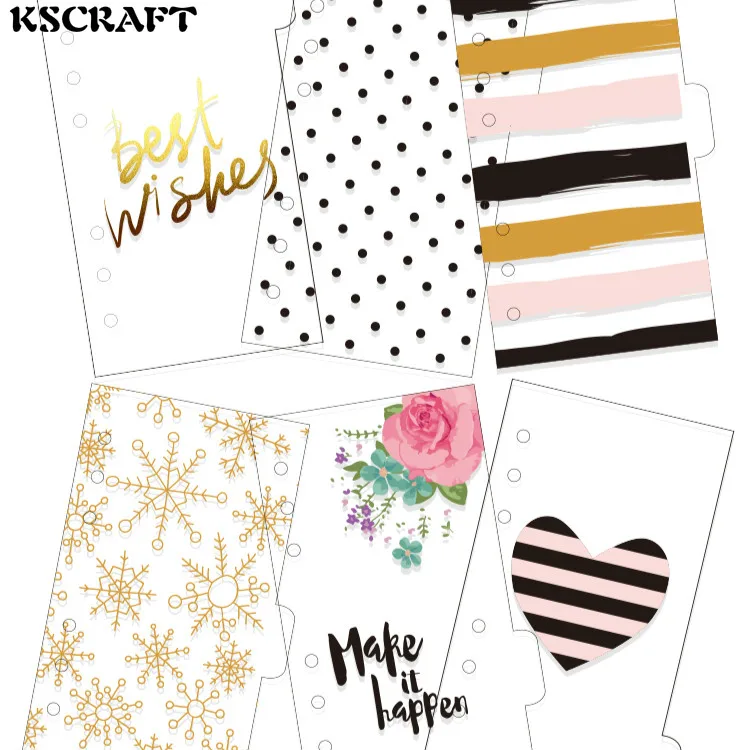 KSCRAFT 6 отверстий A6 С наилучшими пожеланиями прозрачный разделитель для