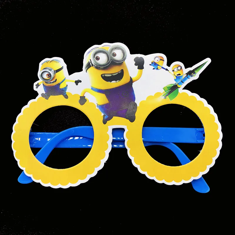 Minions 10 шт./лот детская очки рисунок «Hello Kitty» тематическая вечеринка на день рождения украшения рисунок «Hello Kitty» маски для лица Рисунок «Hello Kitty» пластиковые маски - Цвет: Minions