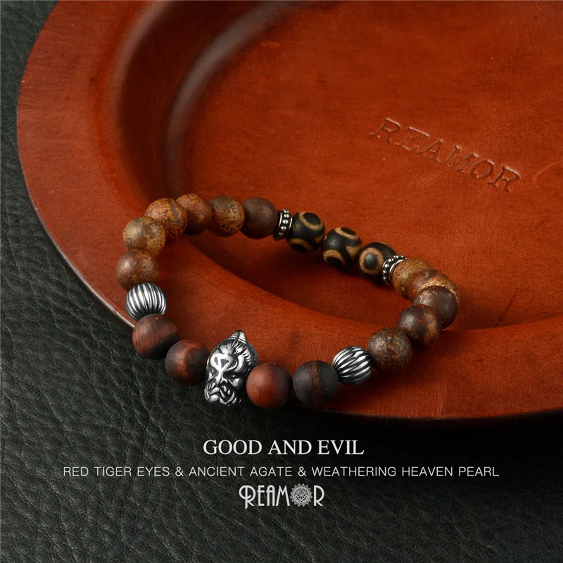 Браслет RUIMO Tiger Eye из натурального камня для мужчин и женщин Религиозный браслет