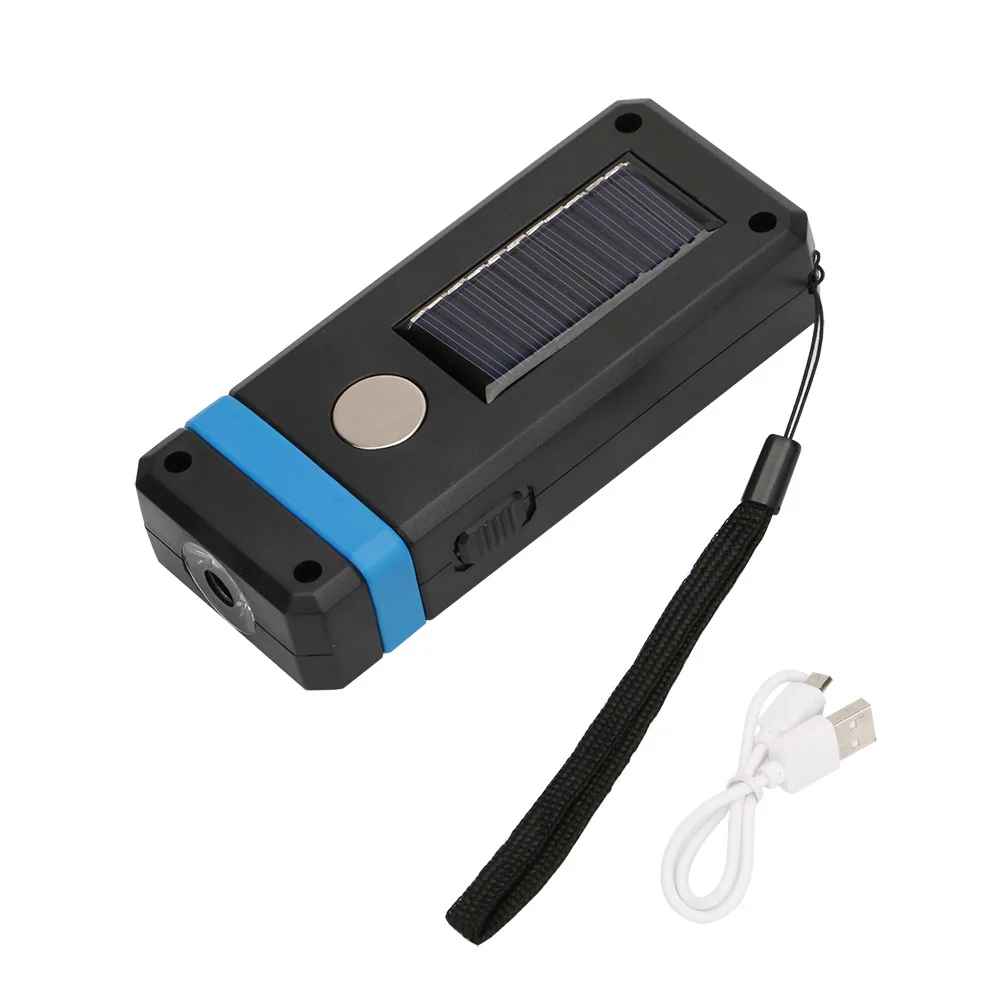 USB Перезаряжаемый светодиодный фонарик на солнечных батареях магнитный стенд