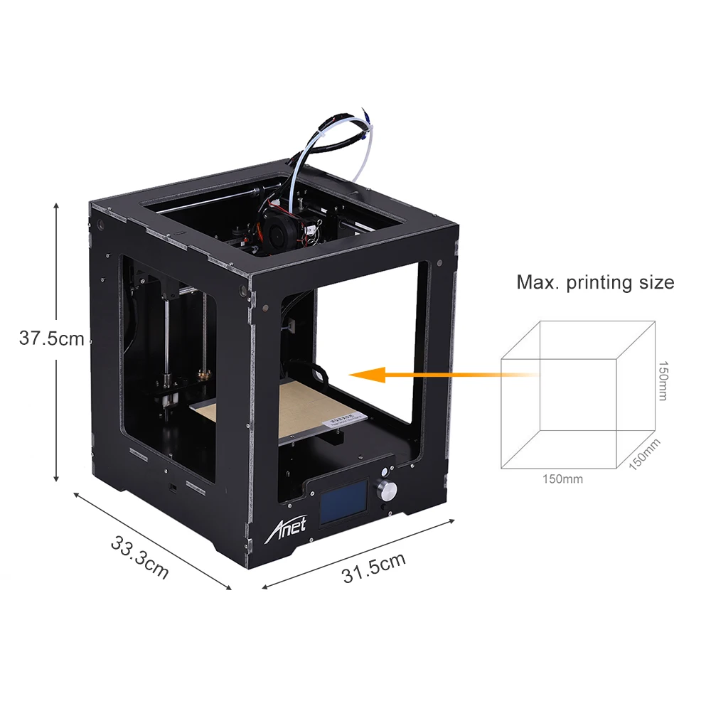 Настольная высокоточная сборная настольная 3D принтер Anet A3 S с алюминиевой