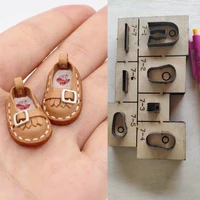 diy leather craft cute girl shoes design decoration die cutting knife mould hand punch tool pattern 35mm
