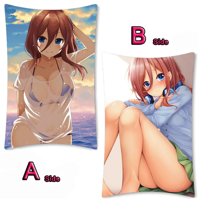 07 Аниме Go-Toubun no Hanayome Nakano Ichika Nino Miku Dakimakura обнимающий чехол для подушки для тела, наволочка для подушки, наволочка, 2WAY 35x55 см - Цвет: 07