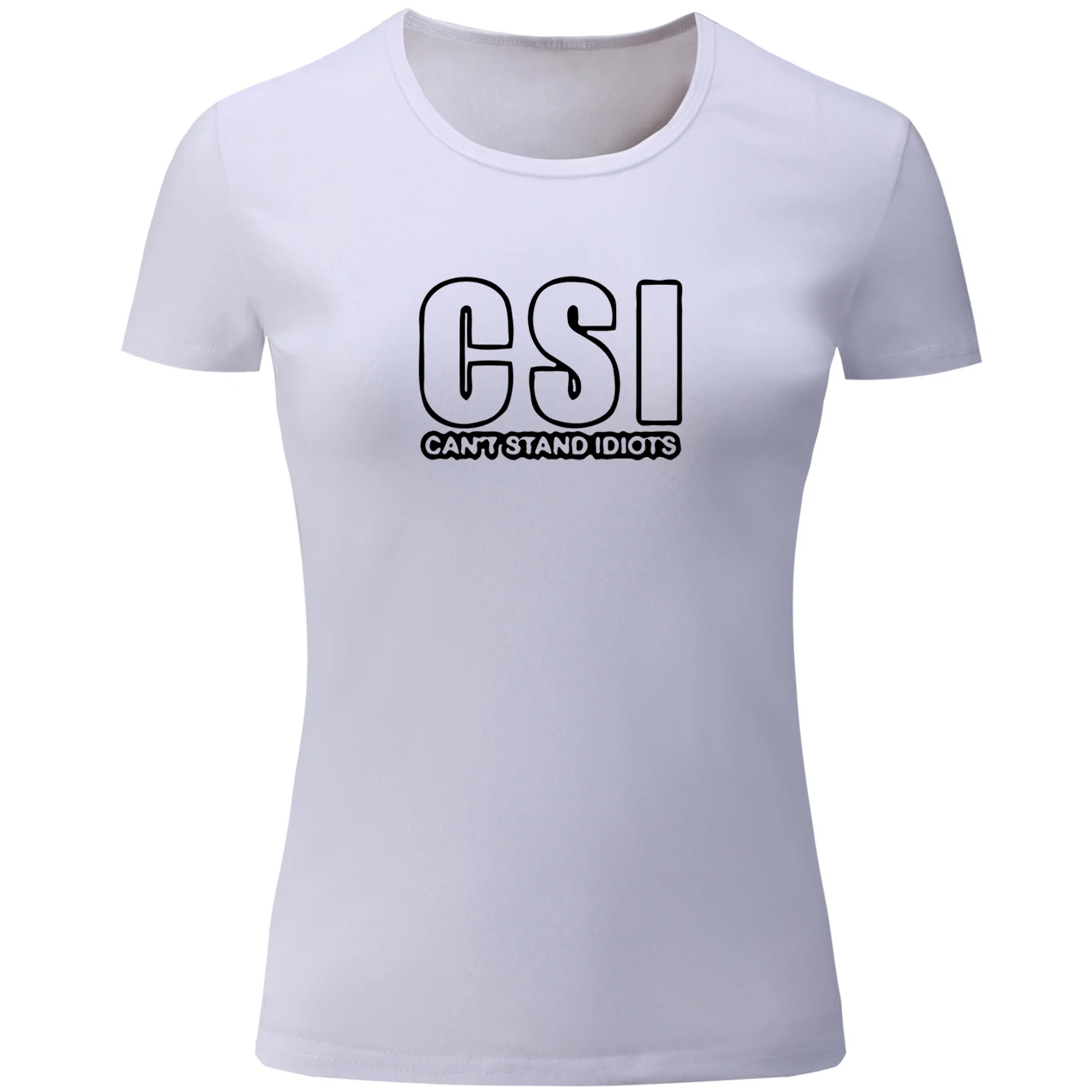 IDzn Новое поступление футболка с короткими рукавами надписью Can't Stand Idiots CSI