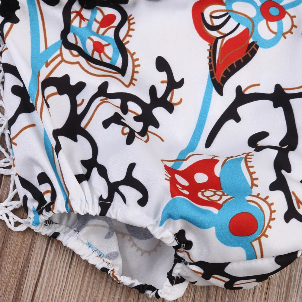 Летние детские комбинезоны с цветочным принтом Винтажные Комбинезоны для