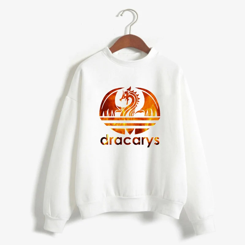 WH New Brand Dracarys Hoodies Sweatshirts Women Autumn Hip Hop korean Clothes Game of thrones Coats Plus Size kpop tumblr tops - Цвет: WH
