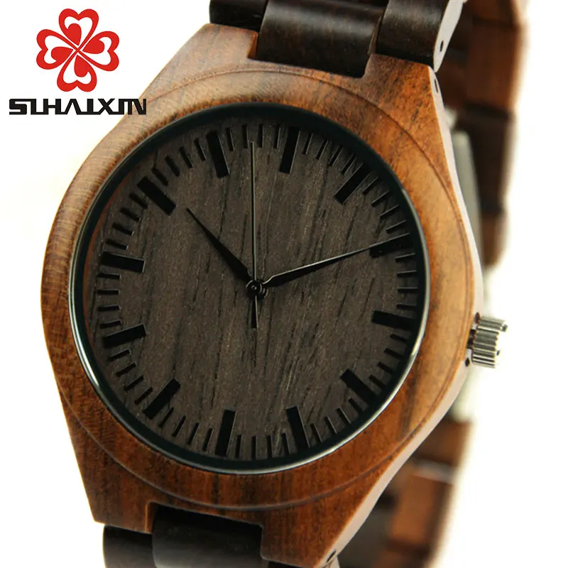 SIHAIXIN деревянные часы ручной работы мужские уникальные reloj madera erkek kol saati Прямая