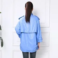 Blue Нерадзурри искусственного кожаные куртки женские Большие размеры 4xl 5xl 6xl 7xl красный черный серый синий женский Куртка из ПУ-кожи двубортное длинное пальто - Цвет: Blue