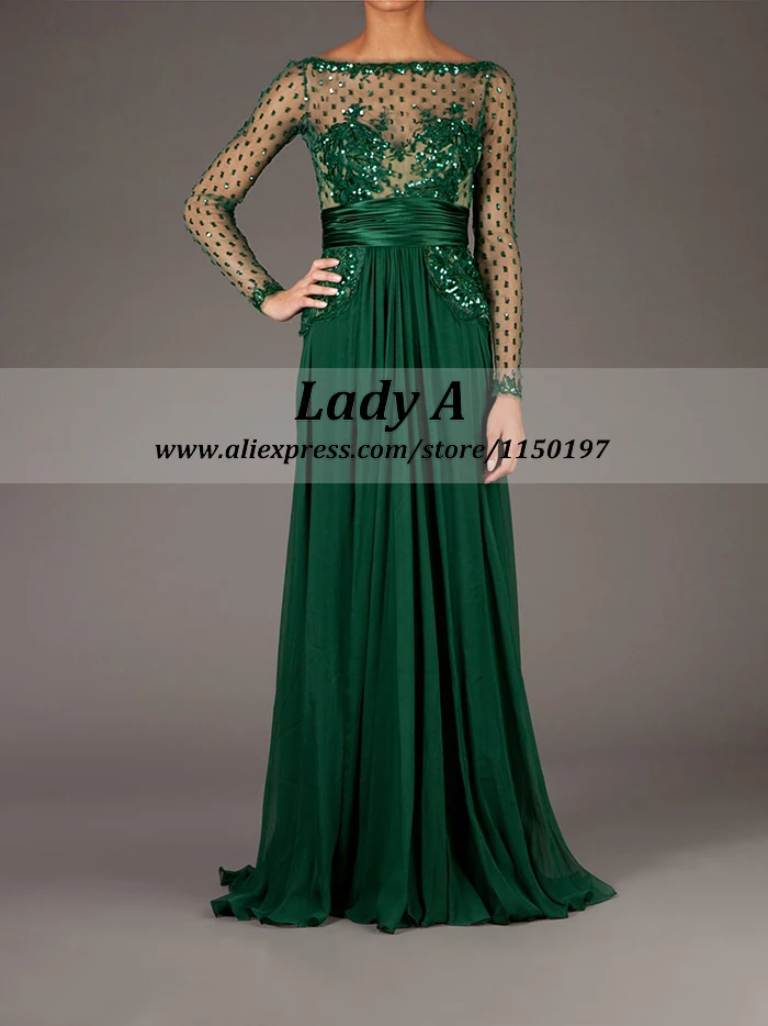 Prom Dresses A-Line Floor-Length Built-In Bra Beading None Boat Neck Regular Full Empire Chiffon Silk Rayon Customized 2015 Free | Свадьбы и