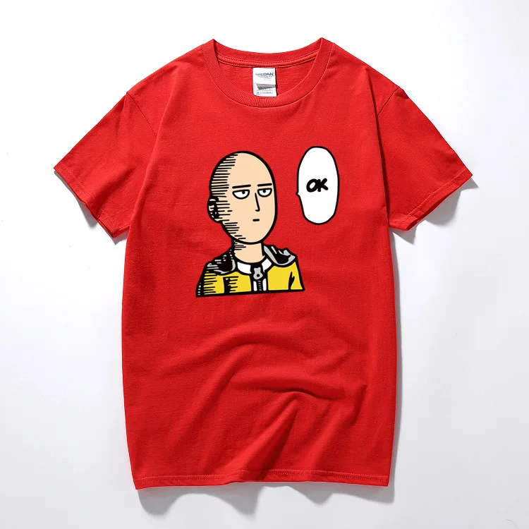 VHORZ хлопок Аниме One Punch Man напечатаны мужские футболки модные Классные удобные мужские футболки Повседневная футболка для мужчин