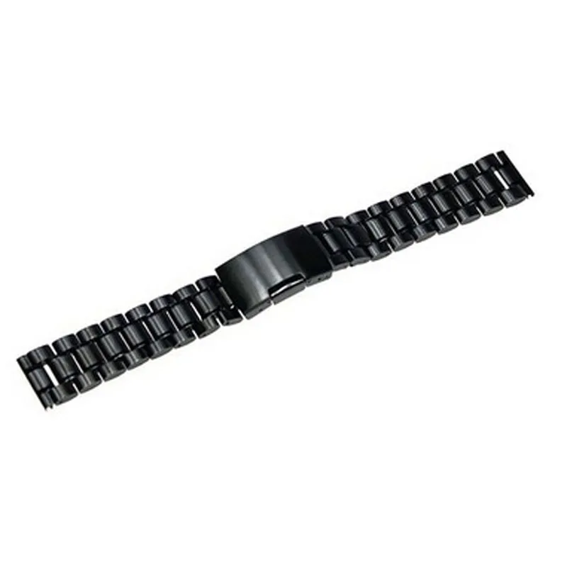 2019 100% Black Stainless Steel WatchBands Strap Straight End Bracelet 18mm 20mm 22mm Buckle Watch Band Drop Ship High Quanlity | Наручные