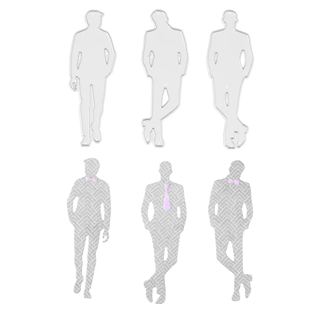 7 шт./компл. классные мужские трафареты для резки металла DIY скрапбукинга