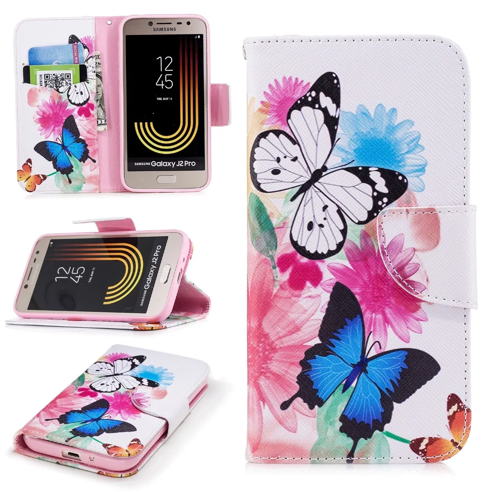 Милый чехол с медведем и бабочкой для Samsung Galaxy J2 Pro 2018 S9 Plus J4 J6 A6 A7 A750 Etui Hoesjes|Бамперы|