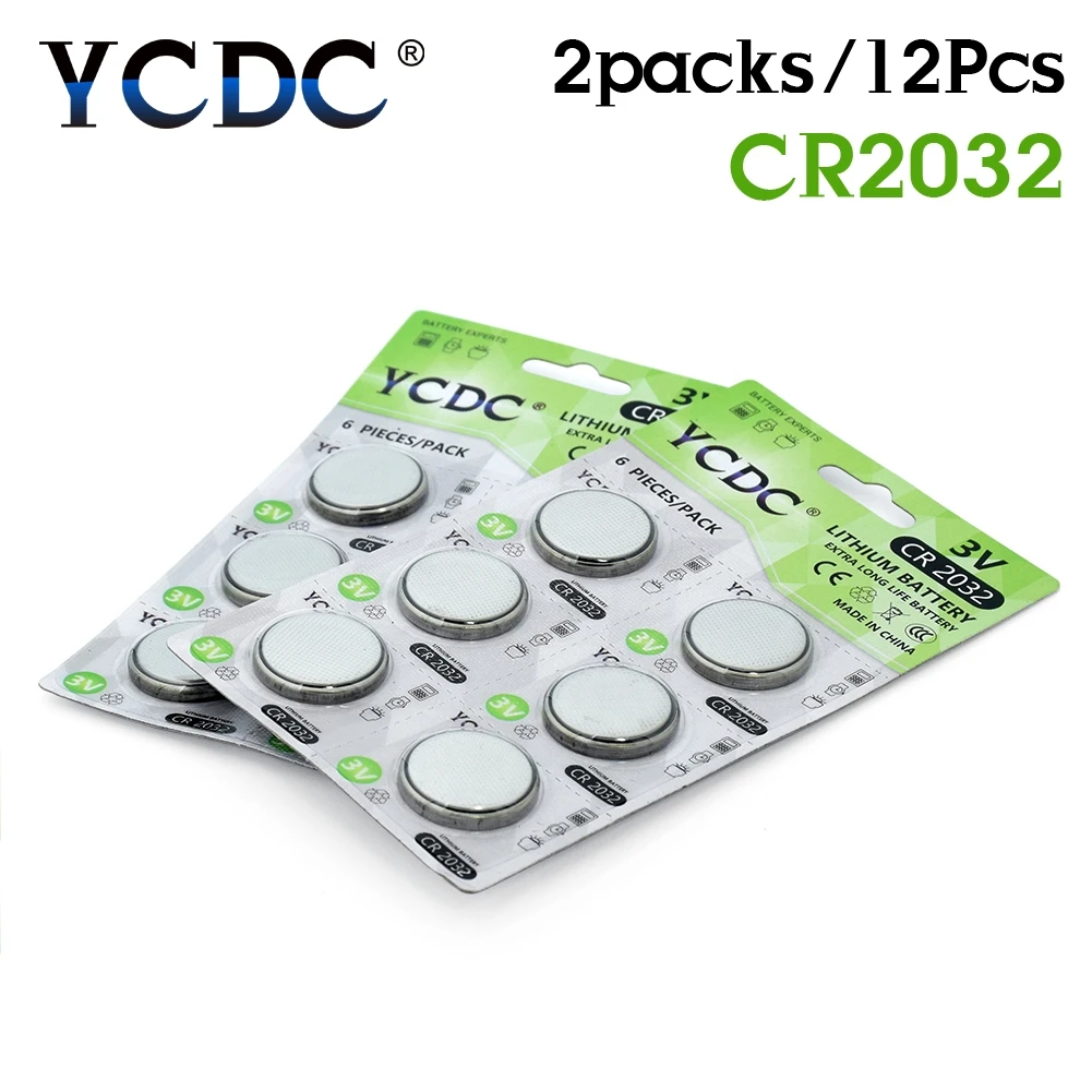 12pcs 2cards Green power 6 шт/карт CR2032 BR2032 DL2032 EA2032C ECR2032 L2032 CR 2032 литий-ионная 3 в Кнопочная батарея для монет - Цвет: 12pcs 2cards