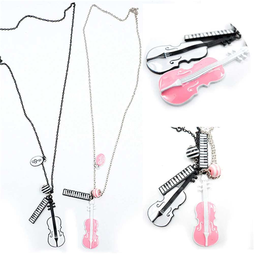 Ожерелье с подвеской в виде скрипки Элегантные ожерелья для женщин модное