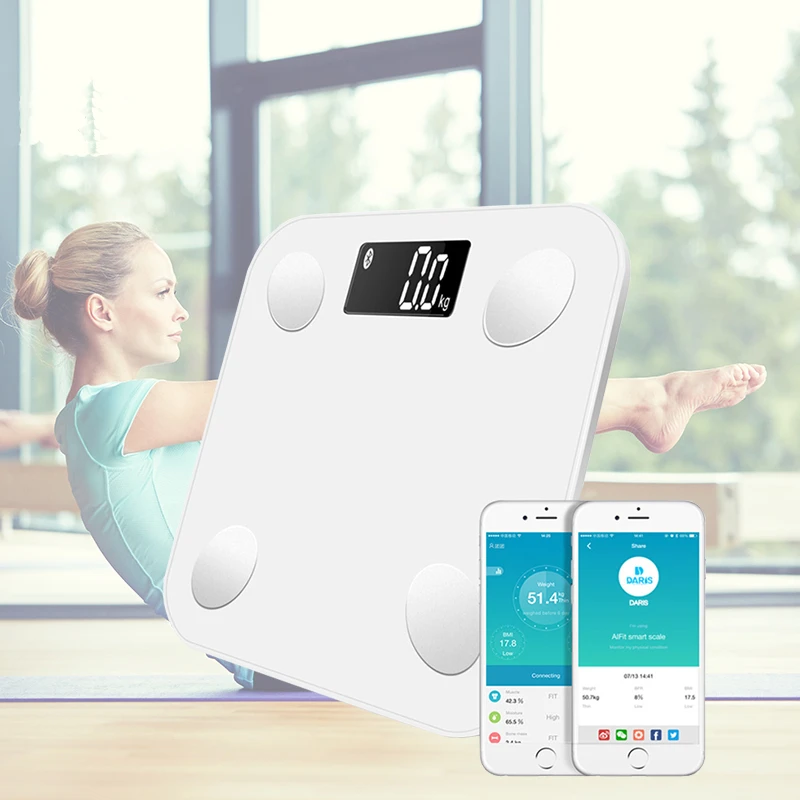 Супер весы Wonderlife с Bluetooth умные подсветкой для тела жира воды мышечной массы