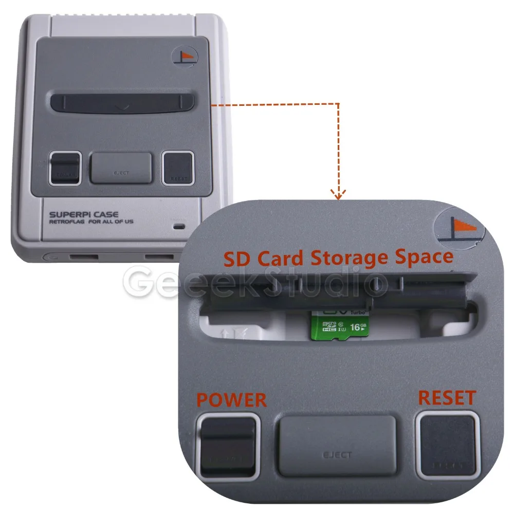 Новый оригинальный чехол Retroflag SUPERPi J NESPi с дополнительным USB игровым контроллером
