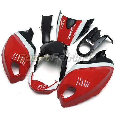 Красные, черные белые Обтекатели для поездок на мотоцикле Ducati 696 796 795 1000 1100 год 2009 2010 2011 ABS Пластик впрыска тела Наборы корпусов