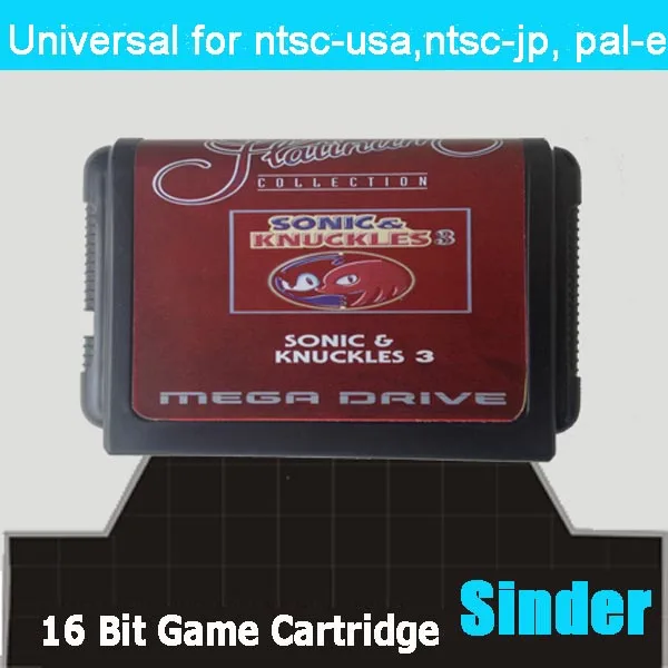 Игровая приставка Knuckles The Echidna In Sonic Hedgehog 3 16 бит MD для битной игровой консоли Sega