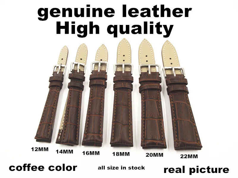 Ремешок из натуральной коровьей кожи для наручных часов 30 шт./лот