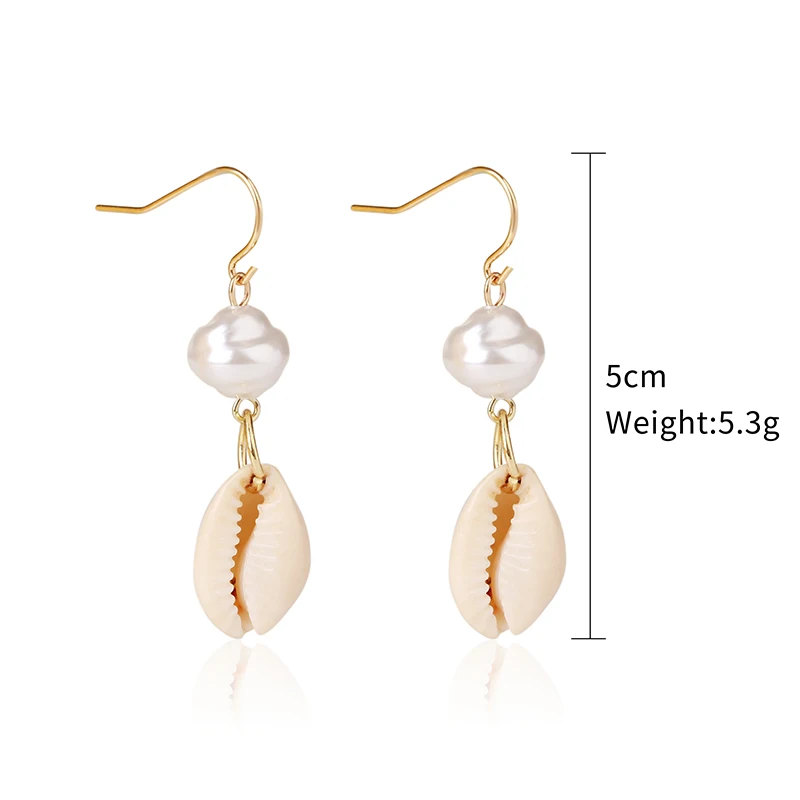 E603 Серьги Boho Abalone из натуральной раковины для женщин, Винтажные серьги в морском стиле, круглые геометрические серьги-капли, богемные серьги в виде листьев - Окраска металла: E603