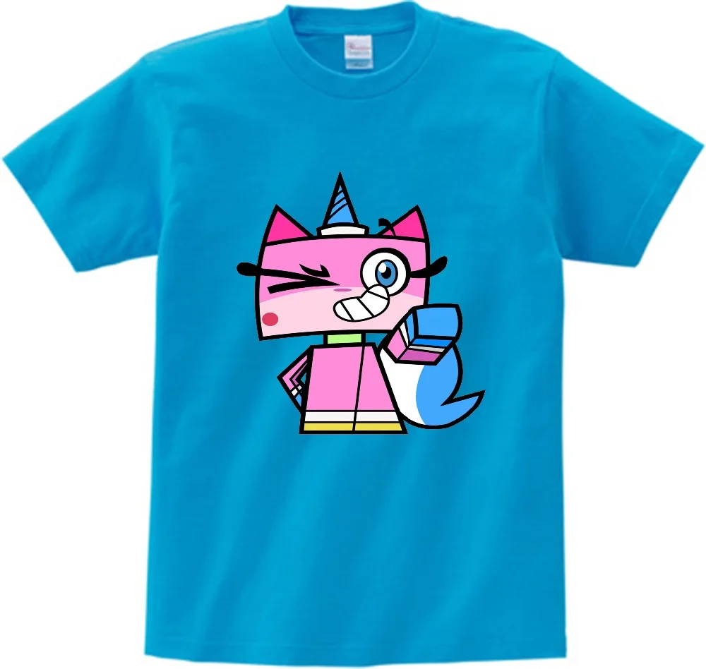 Милые девушки цифровые печатные футболка Unikitty футболки с героями мультфильмов
