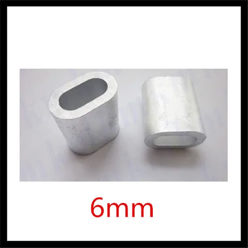 

100PCS 6mm aluminum oval ferrule sleeves
