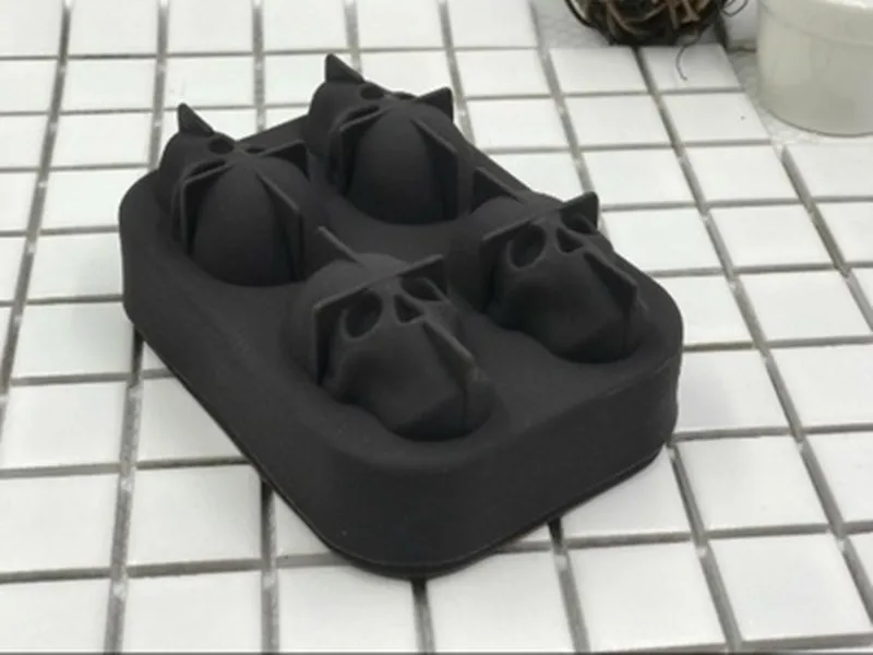 Новинка, формы для Фруктового мороженого, силиконовые, 3D, Череп, голова, кубик мороженого, форма для конфет, аксессуары, кухонные инструменты, бармен, вино, многоразовые