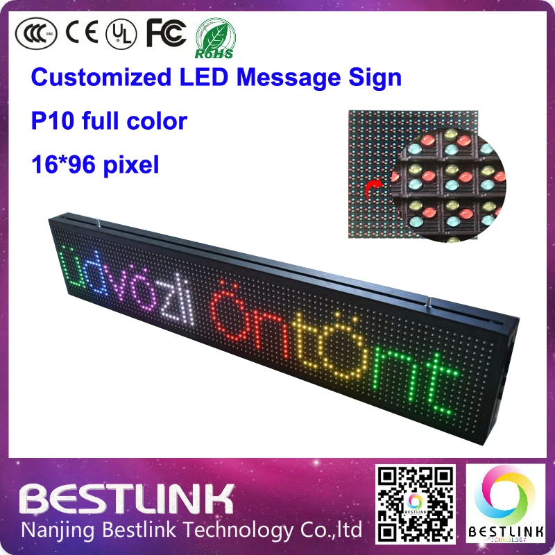 Светодиодный знак открыть RGB P10 открытый полноцветный светодиодный перемещение