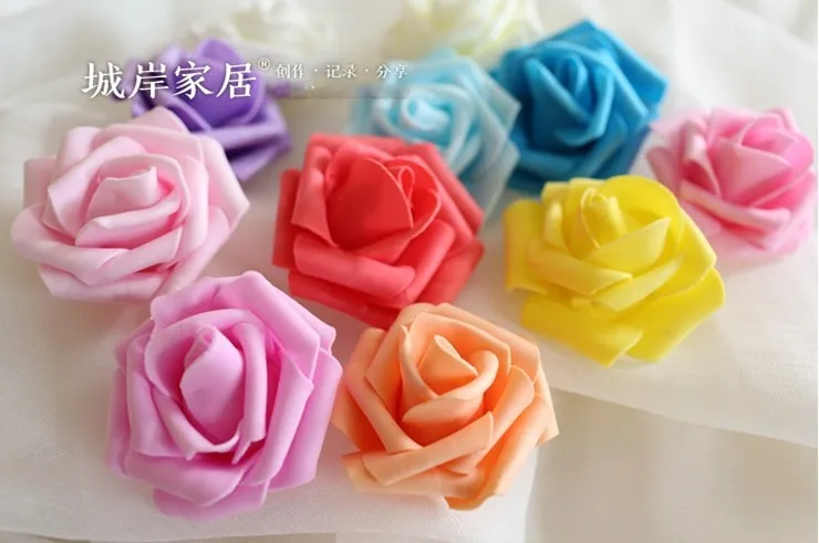 

5CM Diameter Artificial Rose Flower Head For Wedding Party Decorations Arch Flower Arrangement DIY Material Supplies