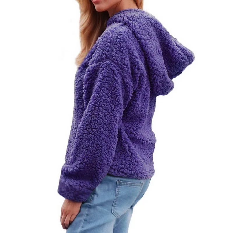 Женская толстовка с длинным рукавом LASPERAL Повседневная теплая капюшоном