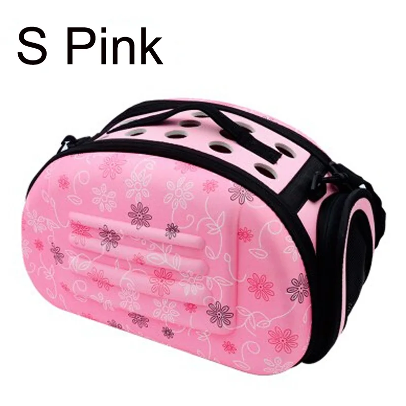 S Pink Собака сумка-переноска для собак, кошек Складная Клетка складной ящик для Сумки из натуральной кожи Пластик сумки для переноски товары для домашних животных - Цвет: S Pink