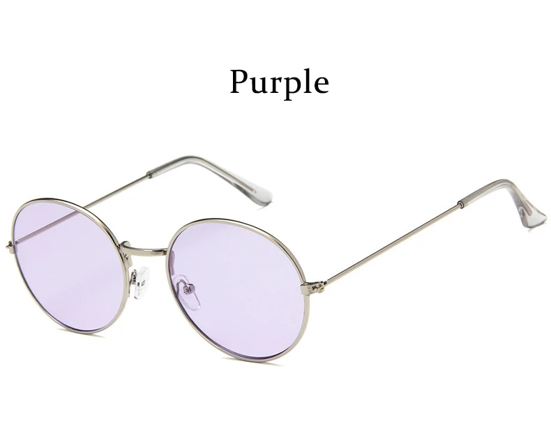 Purple Солнцезащитные очки wo мужские винтажные овальные классические солнцезащитные очки мужские женские круглые цветные линзы Солнцезащитные очки женские очки тренд - Цвет линз: Purple