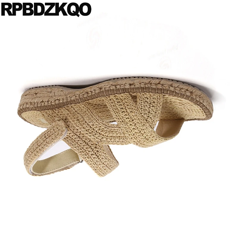 лето рыбак Японский тканый 2018 слайды эспадрильи веревка домашние тапочки