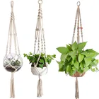 Винтажный декор, фотокорзина, цветочный горшок, подставка для растений, макраме, подвесная веревка с узлом, декор для сада, дома и сада