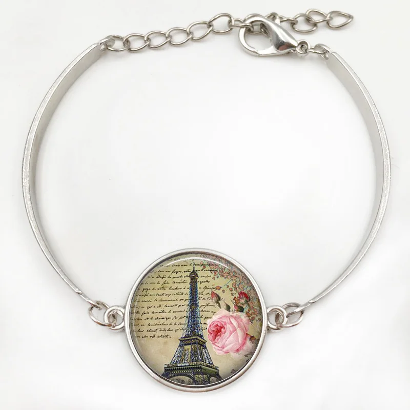 Любовь Париж Эйфелева башня с логотипом ожерелья подвесками в винтажном стиле