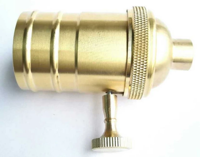 

Loft Vintage Retro Edison socket holder E26/110V/220V knob switch Brass Lamp Bases